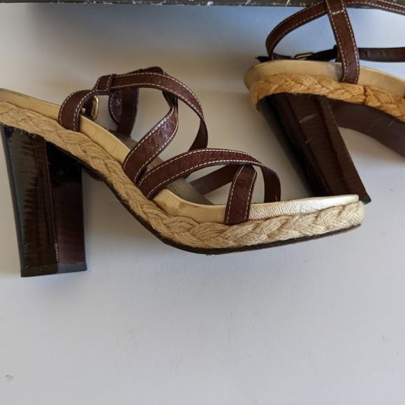 Authentic Louis Vuitton Strap Wedge Platforms - Picture 3 of 12